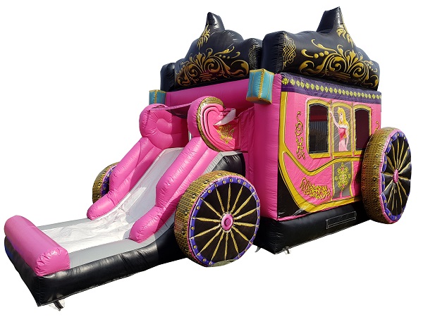 Hüpfburg 6x4 m - Prinzessinnen Kutsche