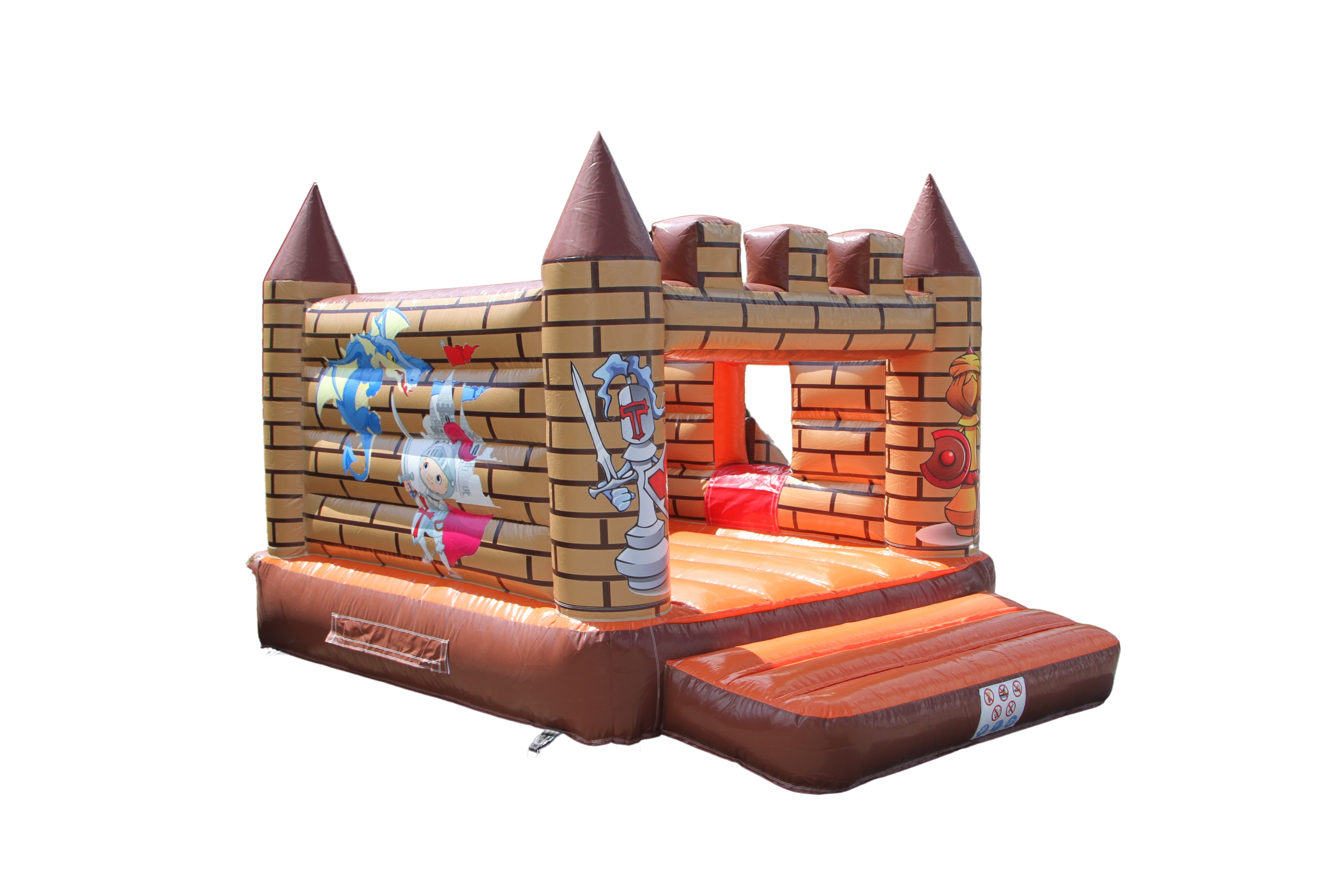 Hüpfburg 4,2x4 m - Ritter mit Rutsche