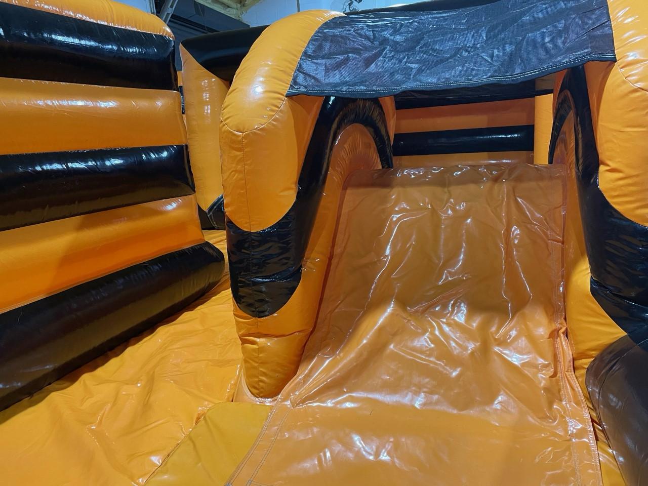 Multiplay-Hüpfburg - schwarz orange - gebraucht