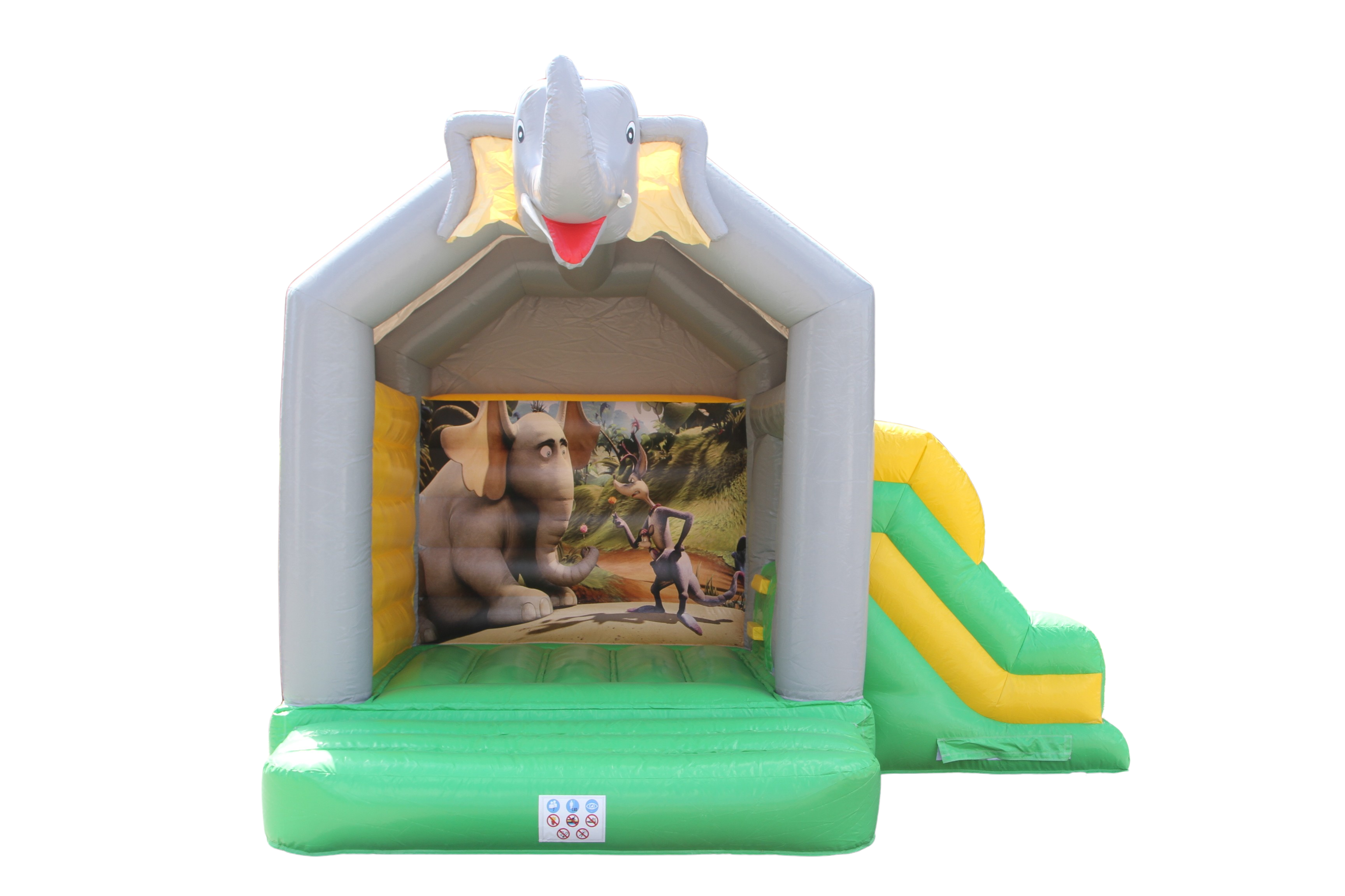 Hüpfburg 4,6x4 m - Elefant mit Rutsche