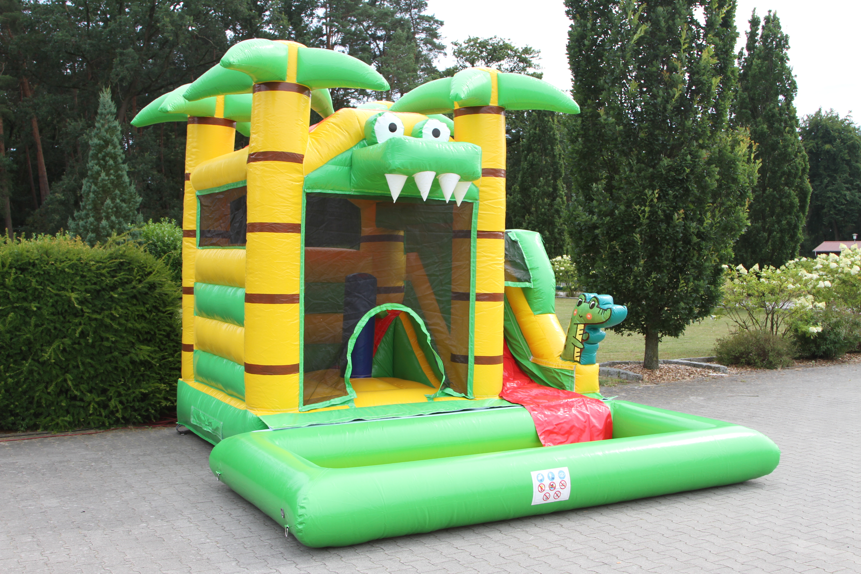 Hüpfburg mit Pool - 4,5x4 m - Krokodil