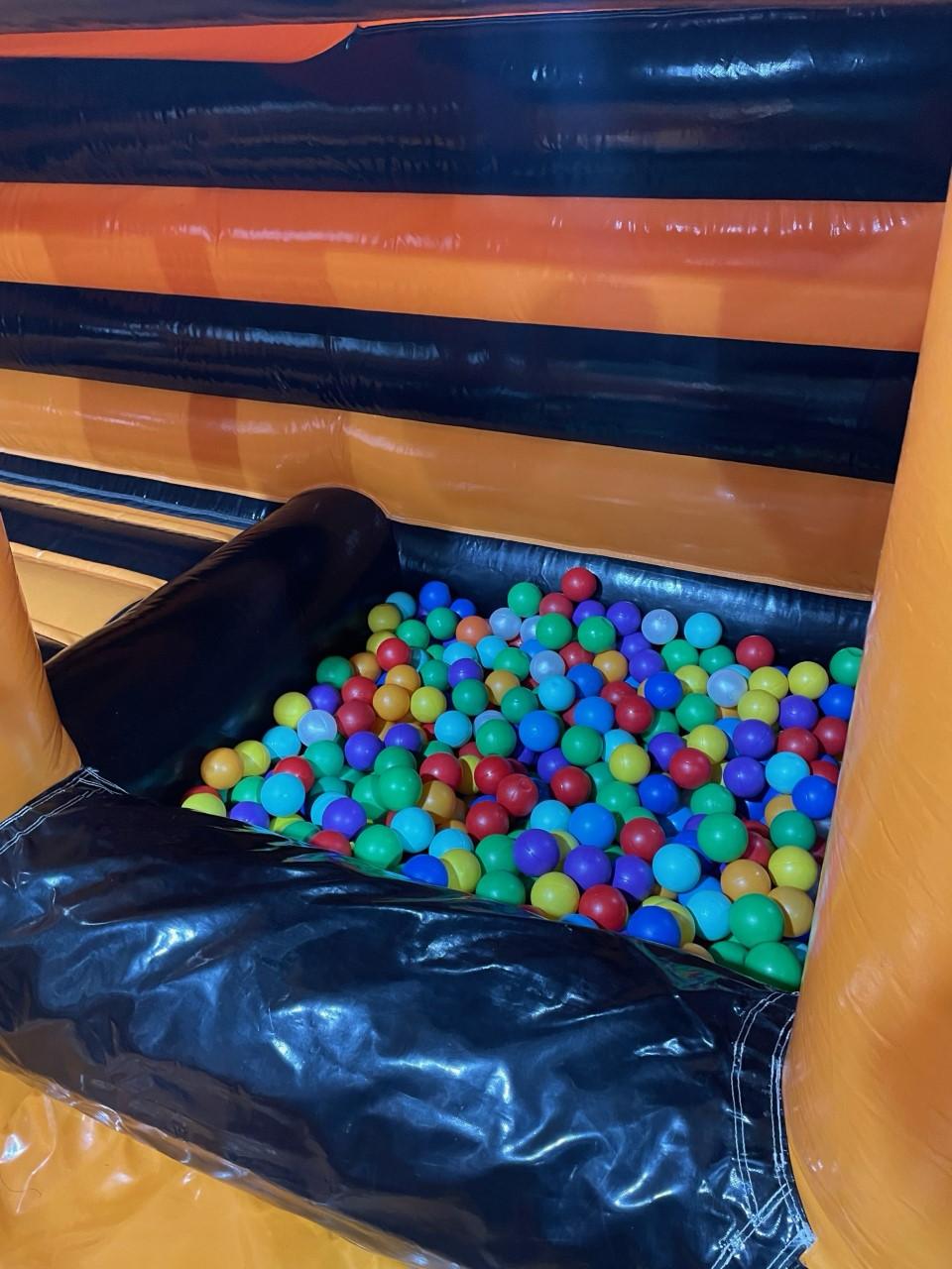 Multiplay-Hüpfburg - schwarz orange - gebraucht