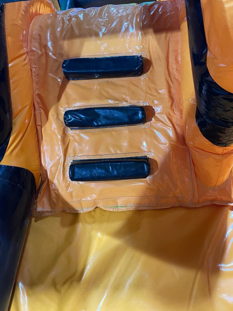 Multiplay-Hüpfburg - schwarz orange - gebraucht