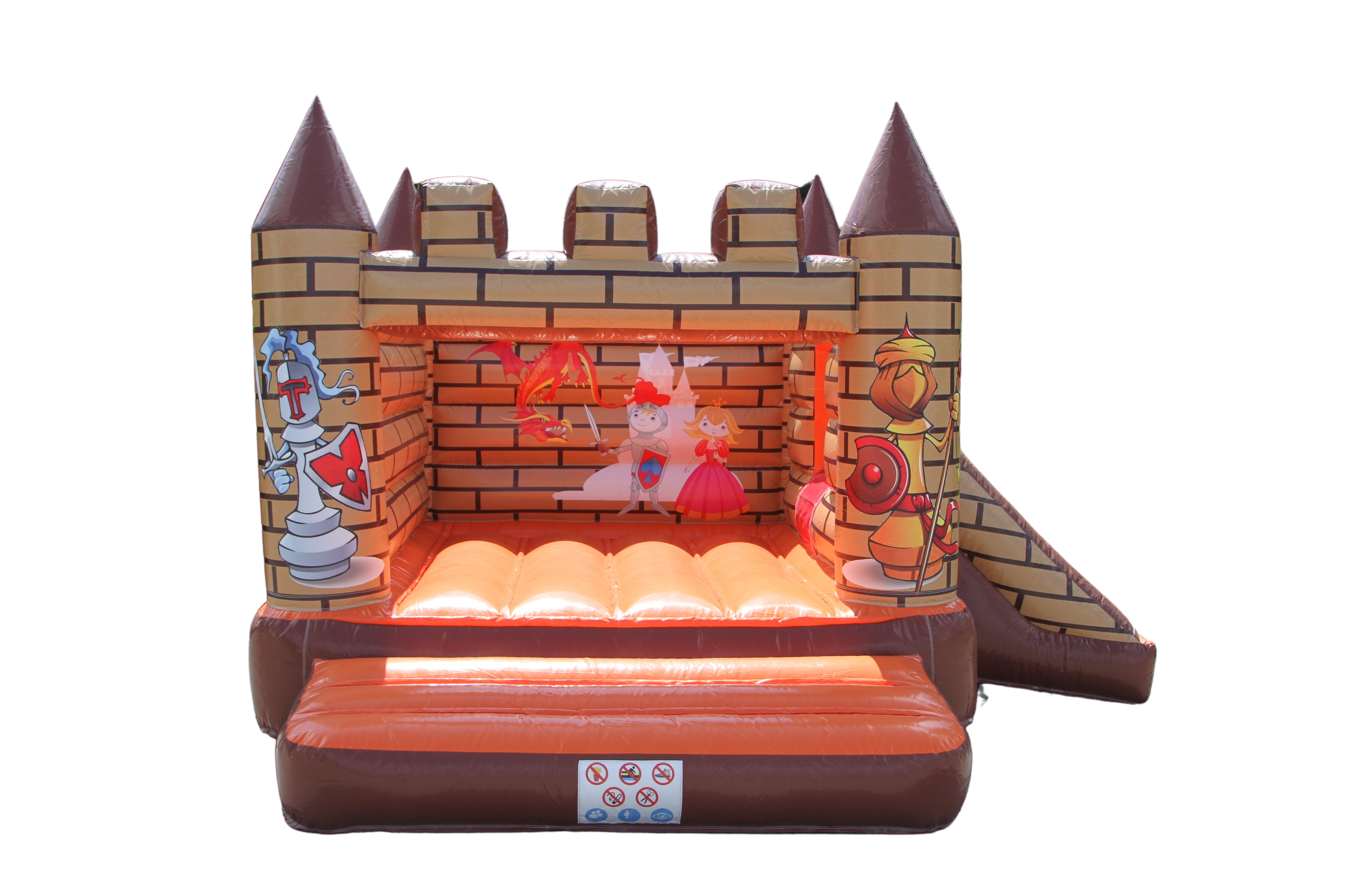 Hüpfburg 4,2x4 m - Ritter mit Rutsche