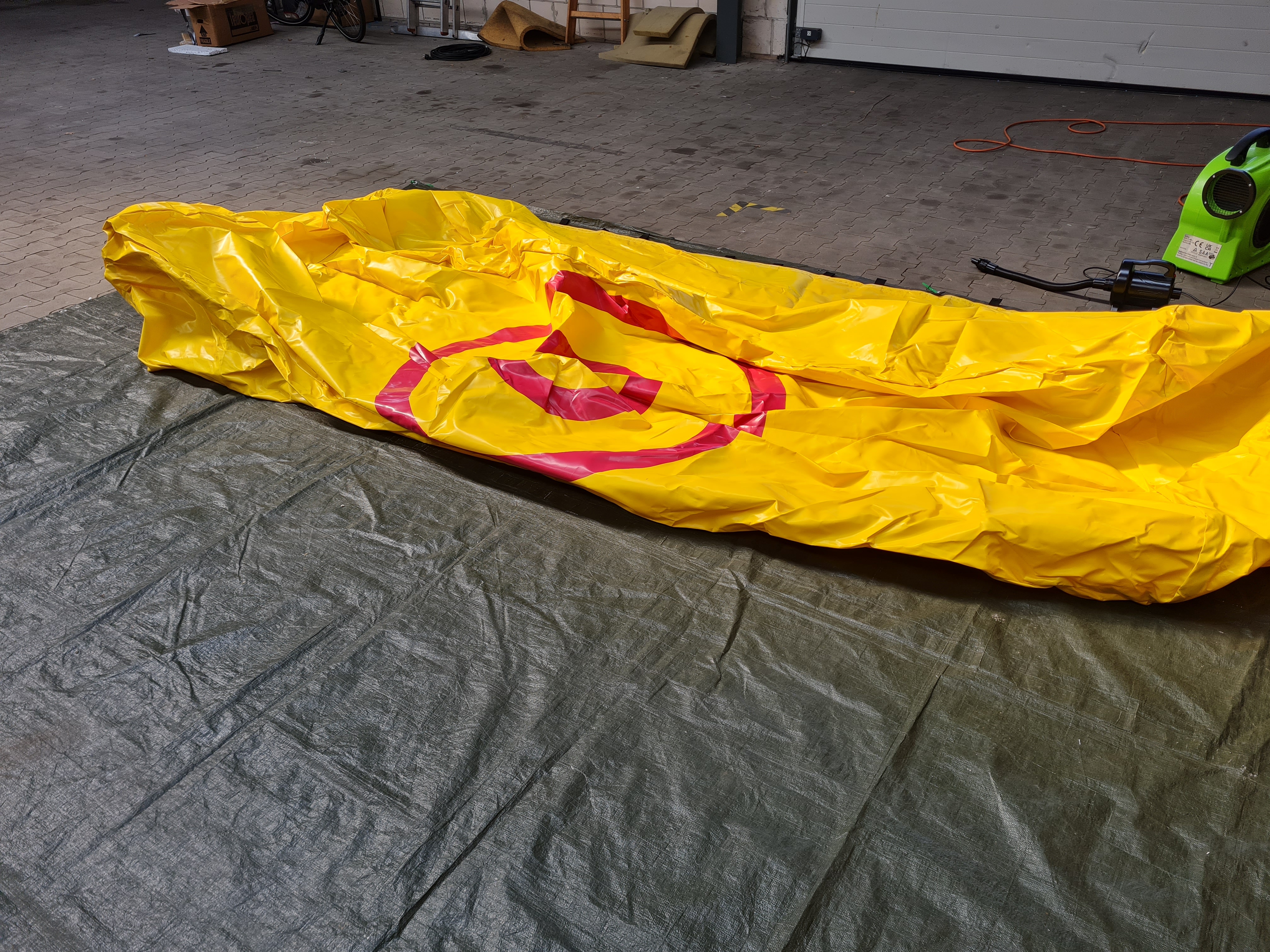 Gebläse-Abdeckungen - 10 Stück - gelb - aufblasbar