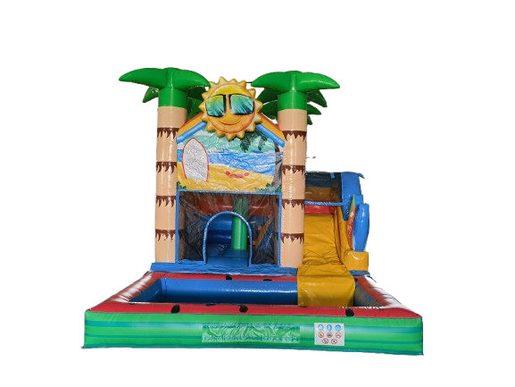 Hüpfburg mit Pool - 4,5x3,5 m - Beach