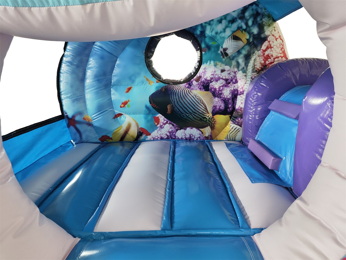 Hüpfburg - 3x3,6 m - Nixe - mit Rutsche
