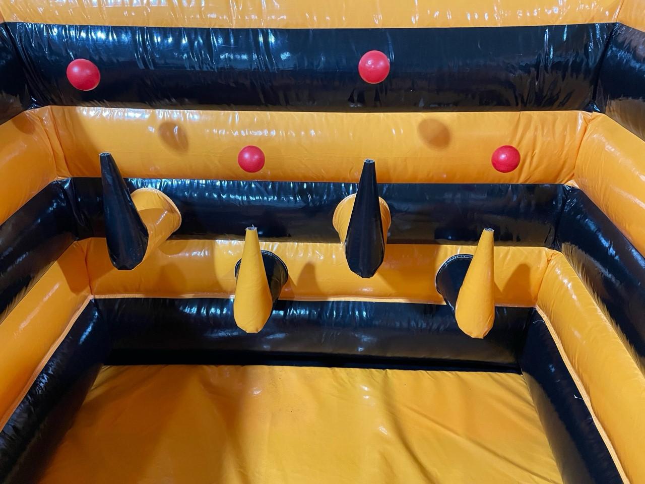 Multiplay-Hüpfburg - schwarz orange - gebraucht
