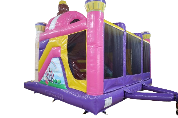 Hüpfburg 5x4,5 m - Multiplay Doppelrutsche Prinzessin